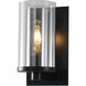 Canada 1 Light 7 inch Black Wall Sconce Wall Light, Black Frame